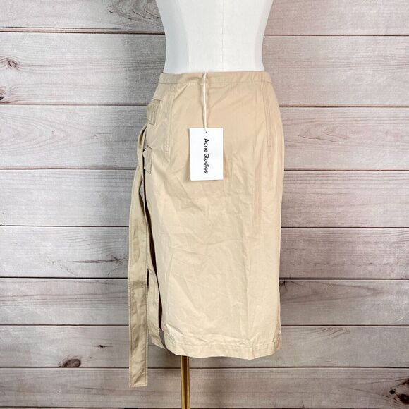 Acne Beige and Tan Midi Skirt - Picture 2 of 7